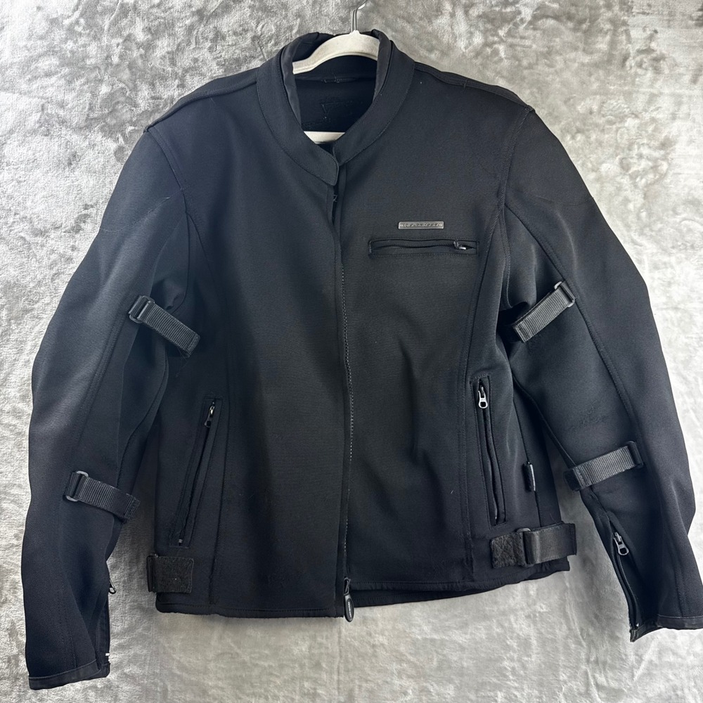 Fieldsheer Motorcycle Jacket Mens XL Black Armored Phoslite Textile (R)